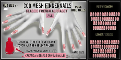 Classic French Alphabet Nails